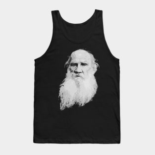 Leo Tolstoy Black and White Tank Top